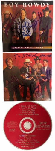 Boy Howdy Band Autographed Signed 1995 Born That Way Album Cover Booklet w/ CD (4 sigs) COA Cary & Larry Park/Jeffery Steele, H. Wright 