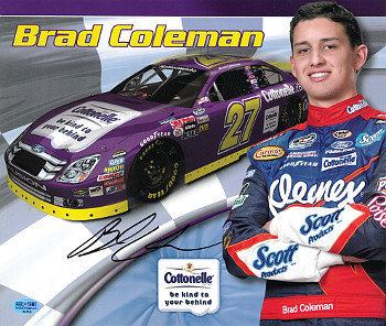 Brad Coleman Autographed Signed Nascar 8x10 Photo #27 Cottonelle 