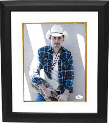 Brad Paisley Autographed Signed 8x10 Photo Custom Framing - JSA Hologram #T40889 (with guitar) 