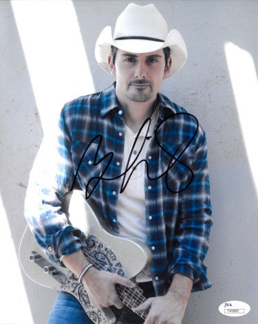 Brad Paisley Autographed Signed 8x10 Photo- JSA Hologram #T40889 (with guitar) 