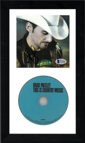 Brad Paisley Autographed Signed This is Country Music Album Cover w/ CD 6.5x12 Custom Framing- Beckett/BAS #E55080 