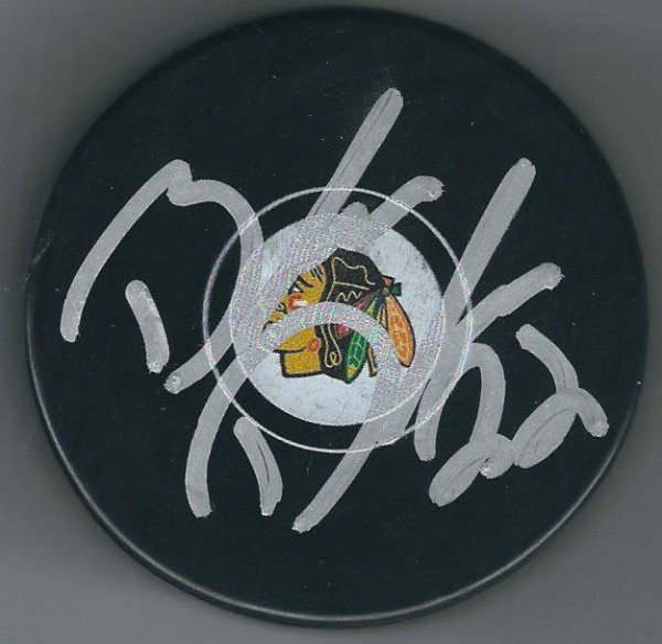 Brandon Davidson Autographed Signed Chicago Blackhawks Hockey Puck - Autographs