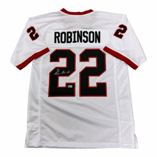 Branson Robinson Autographed Georgia Bulldogs Custom White #22 Jersey - Beckett Authentic