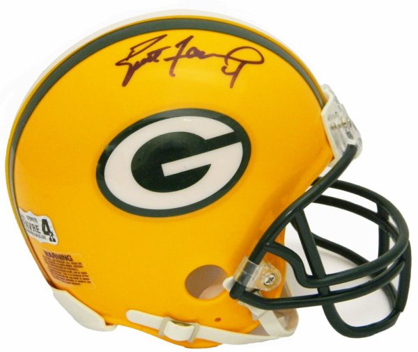 Brett Favre Autographed Signed Green Bay Packers Riddell Mini Helmet 