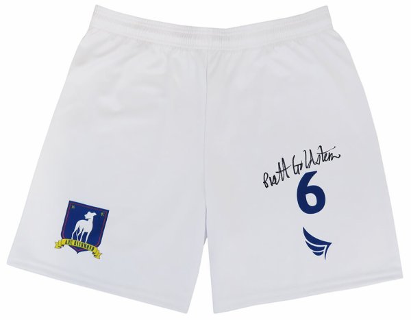 Brett Goldstein Autographed Signed Ted Lasso AFC Richmond Roy Kent #6 White Soccer Training Shorts 