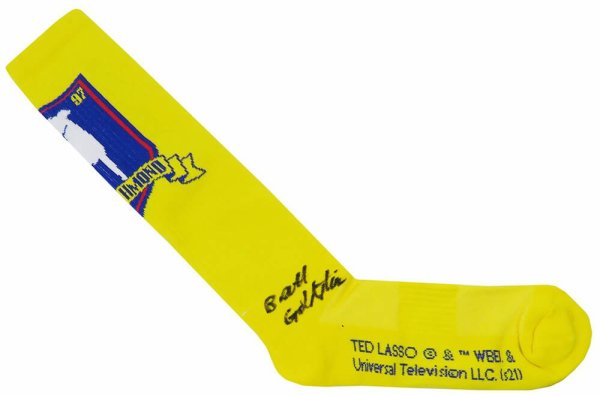 Brett Goldstein (Roy Kent) Autographed Signed Ted Lasso AFC Richmond Crest Yellow Soccer Sock 