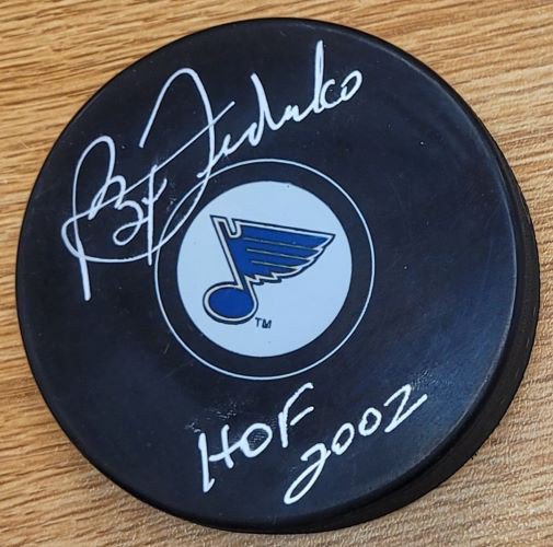 Brett Hull Autographed Signed St. Louis Blues Hockey Puck - Autographs