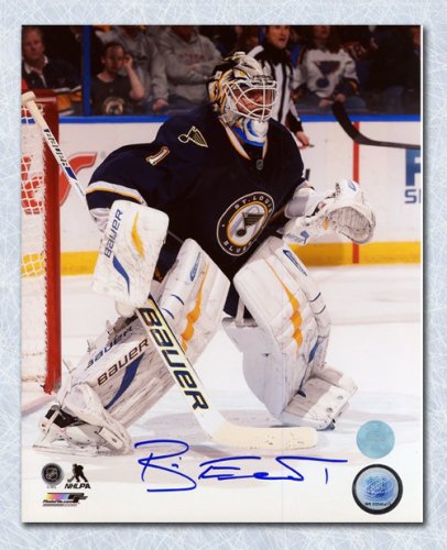 Brian Elliott St Louis Blues Autographed Signed Goalie Action 8x10 Photo