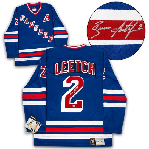 Brian Leetch Autographed Signed New York Rangers Throwback Breakaway Jersey
