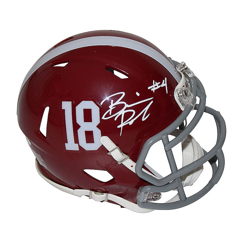 Brian Robinson Autographed Signed Alabama Crimson Tide Riddell Speed M/H Autographed Signed in White-JSA
