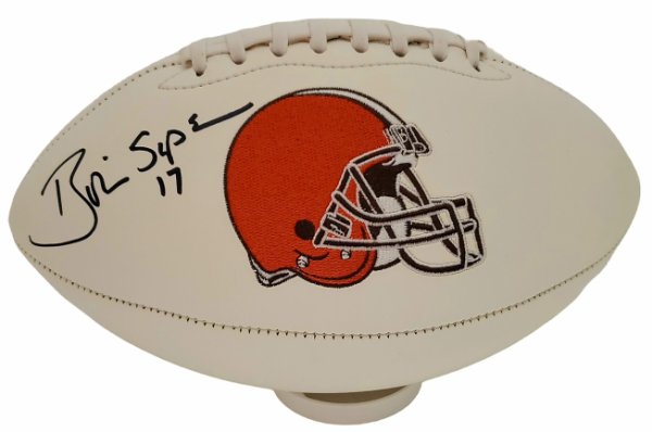 Brian Sipe Cleveland Browns Autographed Signed White Panel Football - Certified Authentic 