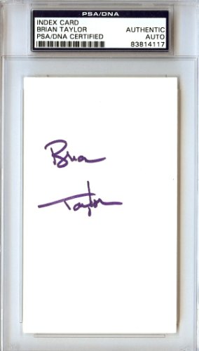 Brian Taylor Autographed Signed 3X5 Index Card New York Nets, San Diego Clippers PSA/DNA 