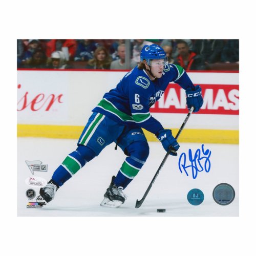 Brock Boeser Autographed Signed Vancouver Canucks Puck Rush 8x10 Photo
