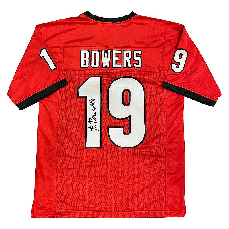 Brock Bowers Autographed Signed Georgia Bulldogs Custom Red #19 Jersey