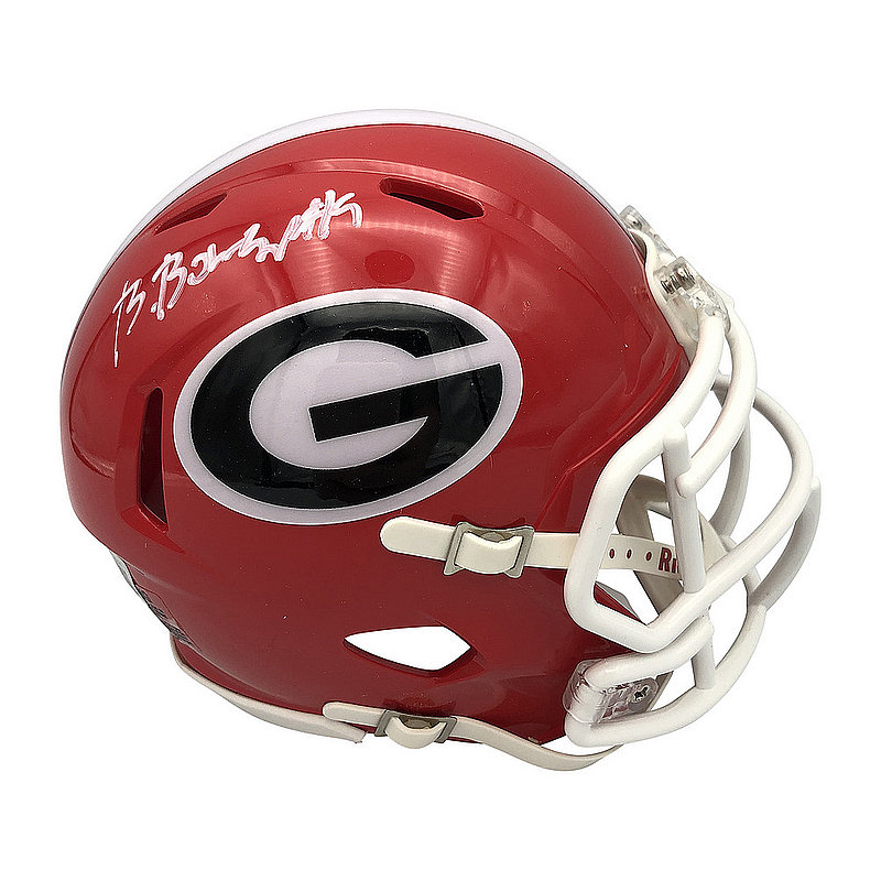Brock Bowers Autographed Signed Georgia Bulldogs Riddell Speed Mini Helmet - BAS QR 