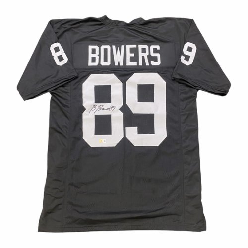 Brock Bowers Autographed Signed Las Vegas Raiders Black XL Custom Jersey - Beckett 
