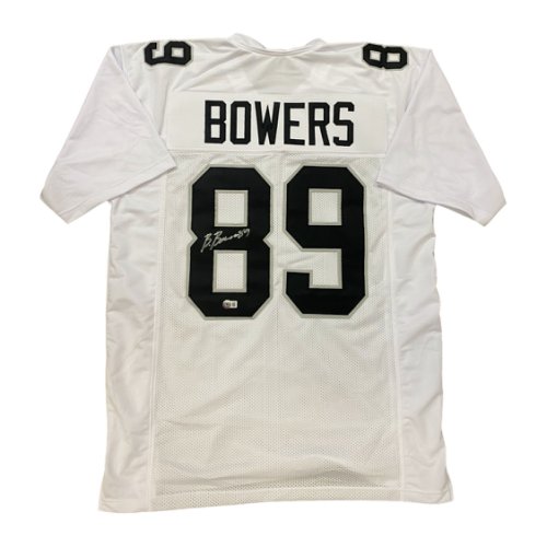 Brock Bowers Autographed Signed Las Vegas Raiders White XL Custom Jersey - Beckett 