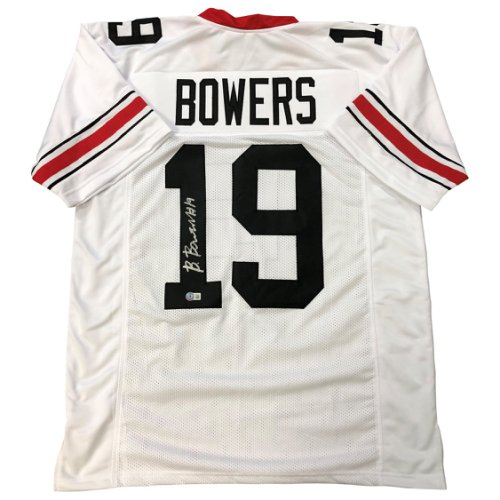 Brock Bowers Signed Georgia Bulldogs Custom White #19 Jersey - Beckett