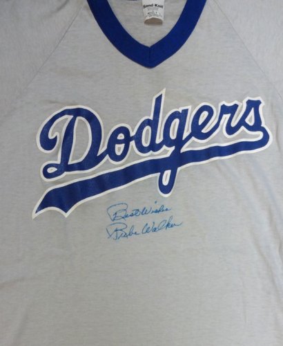Brooklyn Dodgers Al "Rube" Walker Autographed Signed Gray Jersey "Best Wishes" PSA/DNA