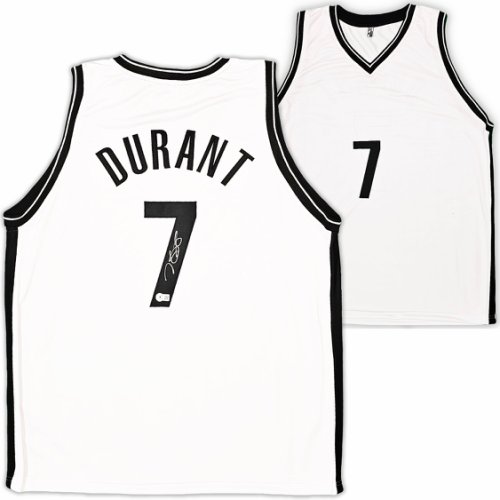 Brooklyn Nets Kevin Durant Autographed White Jersey Beckett Beckett Witness #215771
