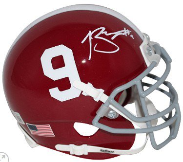 Bryce Young Autographed Signed Alabama Crimson Tide Schutt #9 Authentic Mini Helmet- Beckett/BAS (Heisman) 