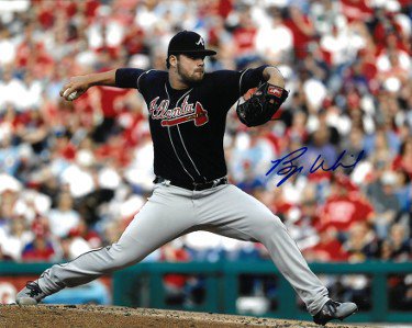 Bryse Wilson signed Atlanta Braves 8x10 Photo (navy jersey)