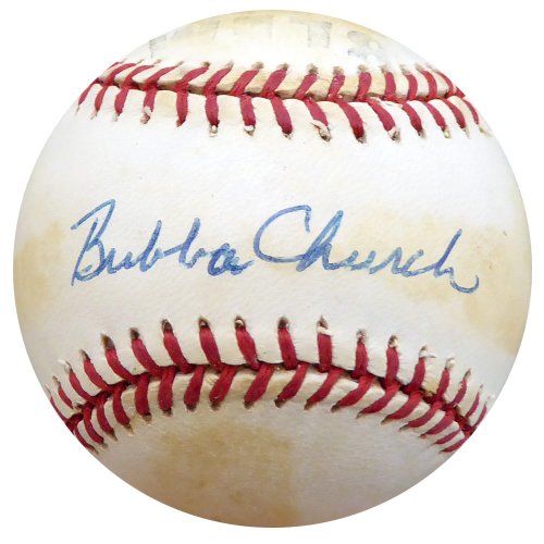 Bubba Church Autographed Signed Official Al Baseball Philadelphia Phillies, Cincinnati Reds Beckett Beckett 
