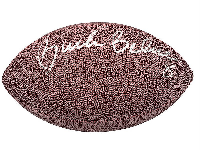 Buck Belue Autographed Signed Georgia Bulldogs Baden Logo Football - Beckett 
