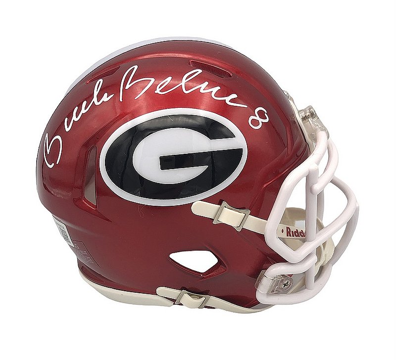 Buck Belue Autographed Signed Georgia Bulldogs Riddell FLASH Speed Mini Helmet - Beckett QR 