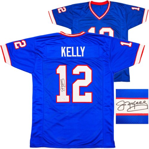 Buffalo Bills Jim Kelly Autographed Signed Blue Jersey Beckett Beckett Witness #230185 