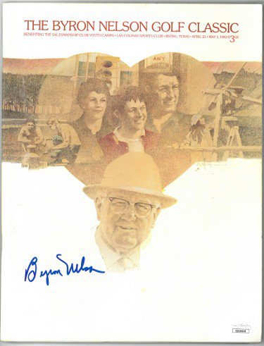 Byron Nelson Autographed Signed 1983 Byron Nelson Golf Classic Program- JSA #EE60449 