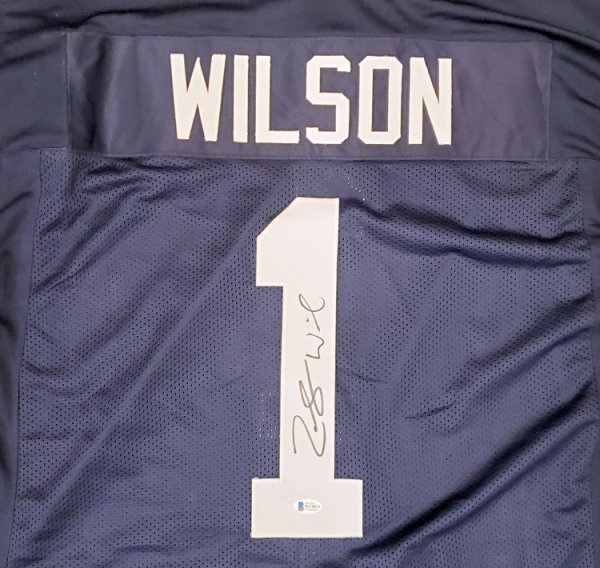 Byu Cougars Zach Wilson Autographed Signed Navy Blue Jersey Beckett Beckett 