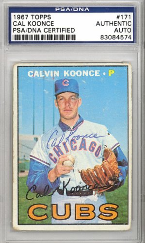 Cal Koonce Autographed 1967 Topps Card #171 Chicago Cubs PSA/DNA