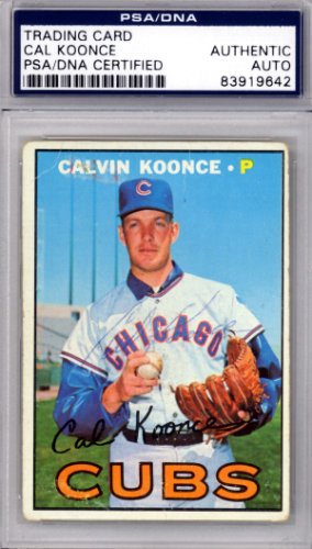 Cal Koonce Autographed 1967 Topps Card #171 Chicago Cubs PSA/DNA