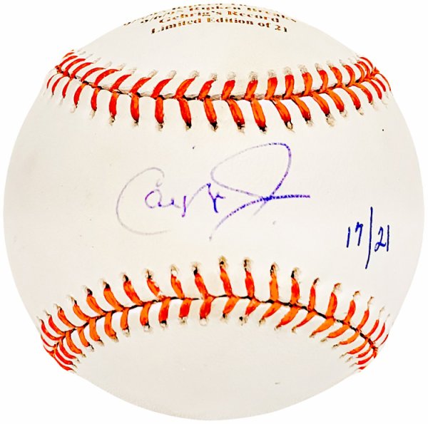 Cal Ripken Jr. Baltimore Orioles Autographed Baseball with 1983 & 1991 AL  MVP Inscription
