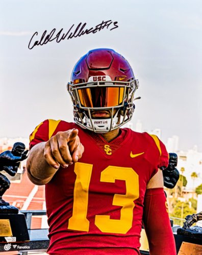 Caleb Williams Autographed 16X20 Photo Usc Trojans Fanatics Holo #212965