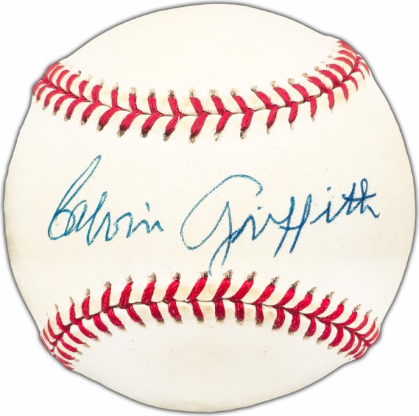 Calvin Griffith Autographed Official Al Baseball Minnesota Twins Owner Beckett Beckett