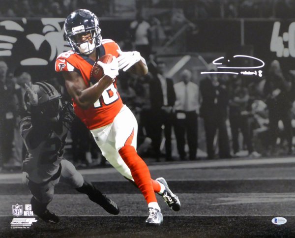 Calvin Ridley Autographed 16X20 Photo Atlanta Falcons Beckett Beckett