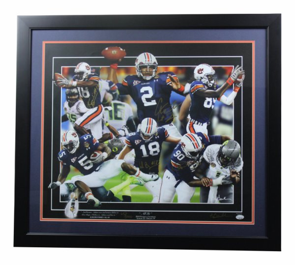 Cam Newton, Nick Fairley & 2 others Autographed Signed Auburn Tigers Frame 30x24 2010 Champ 