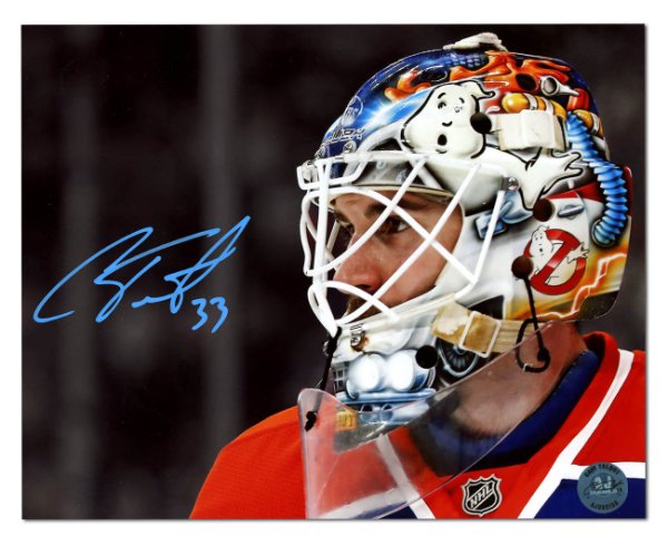 Cam Talbot Autographed Signed Edmonton Oilers Mask Close-Up 8x10 Photo