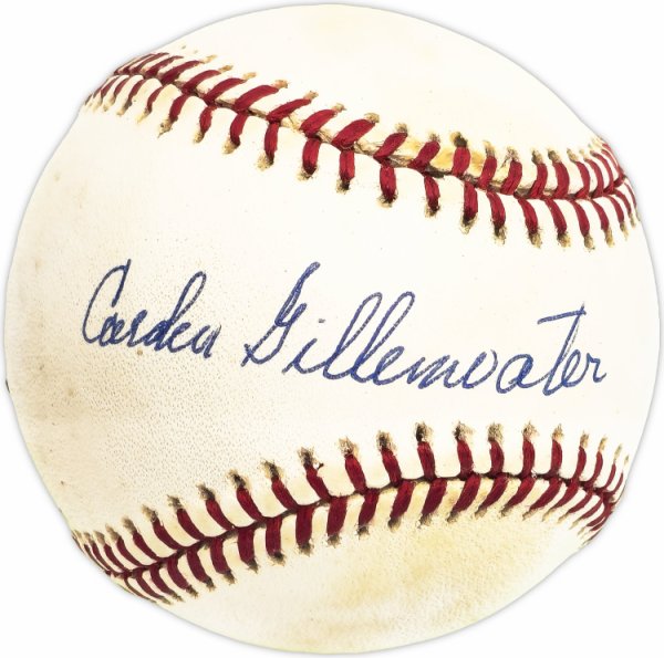 Carden Gillenwater Autographed Signed Official Nl Baseball Brooklyn Dodgers Beckett Beckett Qr #Bm25995 