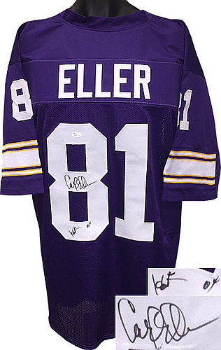 Carl Eller Autographed Signed Purple TB Custom Stitched Pro Style Football Jersey HOF 04 XL- JSA ITP Hologram 