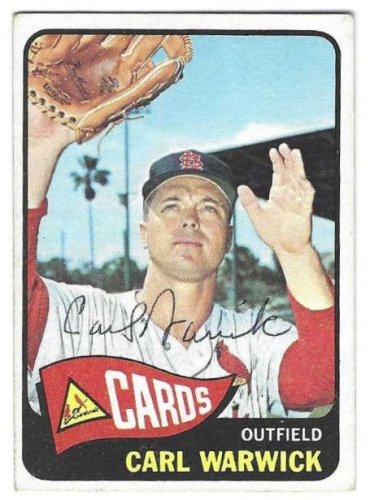 Carl Warwick Autographed Signed St. Louis Cardinals 1965 Topps Card - Autographs