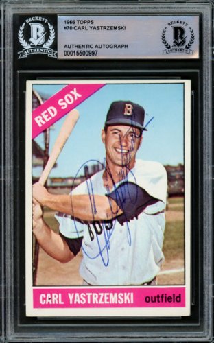 Carl Yastrzemski Autographed 1983 Topps Card #551 Boston Red Sox