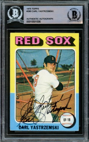 Carl Yastrzemski Autographed YAZ and Framed White Boston Red Sox Jersey PSA  COA