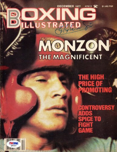 Carlos Monzon Autographed Boxing Illustrated Magazine Cover PSA/DNA