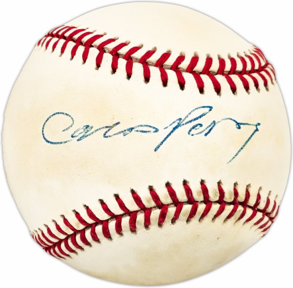 Carlos Perez Autographed Official Nl Baseball Montreal Expos #225789
