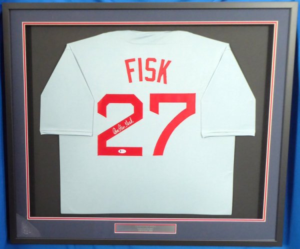 Men's Mitchell and Ness Boston Red Sox #27 Carlton Fisk Authentic