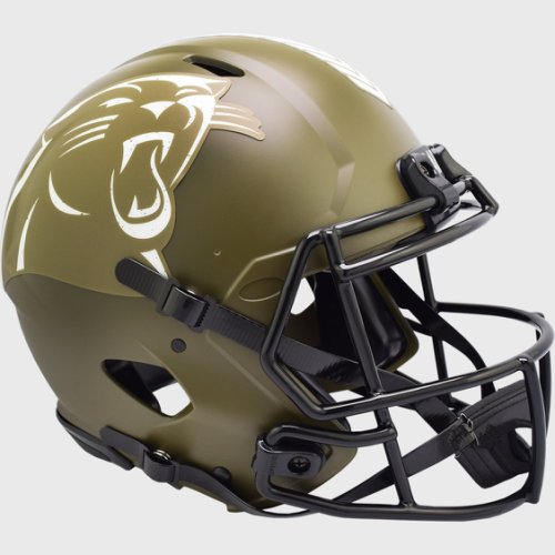 Carolina Panthers Speed Football Helmet SALUTE TO SERVICE 