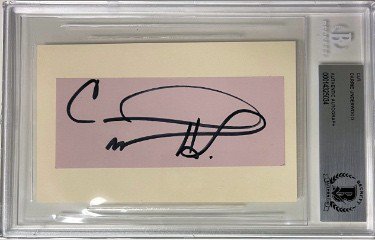 Carrie Underwood signed 2X4.5 Cut Signature- Beckett/BAS Encapsulated